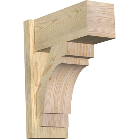 Ekena Millwork Merced Block Rough Sawn Outlooker, Douglas Fir, 8"W x 18"D x 22"H OUT08X18X22MRC05RDF